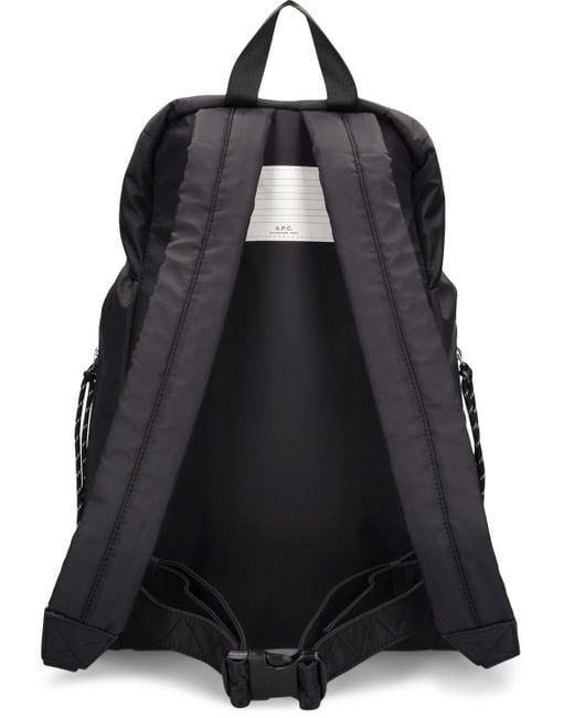A.P.C. Black Nylon Backpack for men
