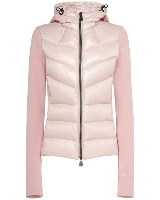 Moncler ナイロンジップアップダウンジャケット Pink