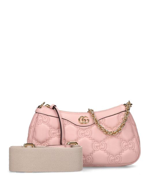Gucci Pink gg Matelassé Leather Shoulder Bag