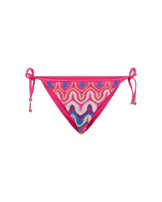 Braguitas de bikini de crochet PATBO de color Pink