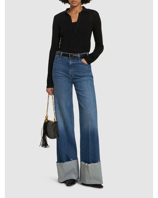 Mother Blue The Hustler Roller High Rise Jeans