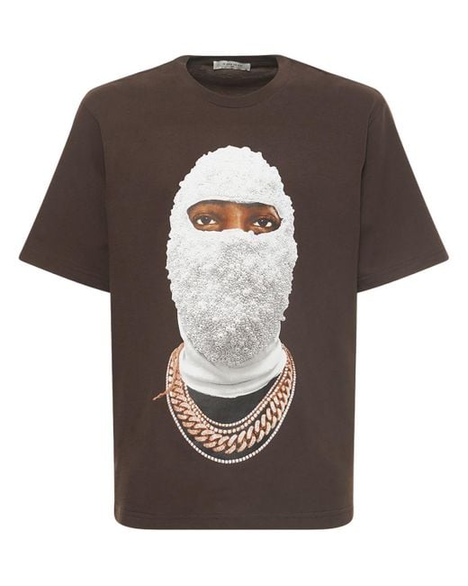 Ih Nom Uh Nit Brown Future Mask Printed T-shirt for men