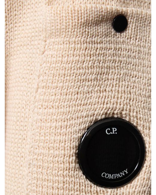 C P Company Natural Compact Cotton Knit Sweater for men