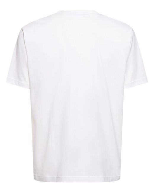 Junya Watanabe White Printed Cotton Jersey T-shirt for men