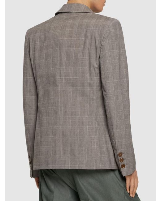 Vivienne Westwood Gray Prince Of Wales Cotton Blazer for men