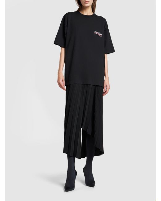 Vestito in nylon plissé di Balenciaga in Black