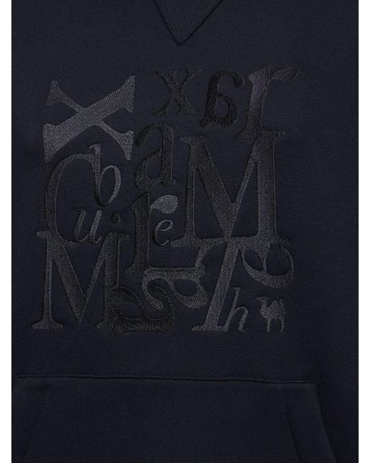 Max Mara Blue Oversize Jersey-hoodie Mit Logo "musa"