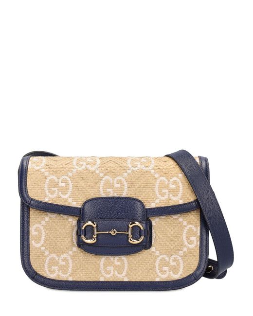 Gucci 1955 Horsebit Jumbo Gg バッグ ブルー Lyst