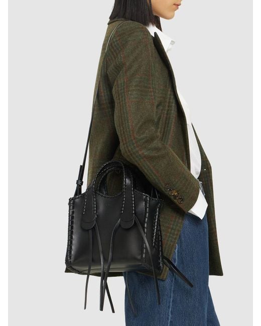 Chloé Black Small Mony Leather Top Handle Bag