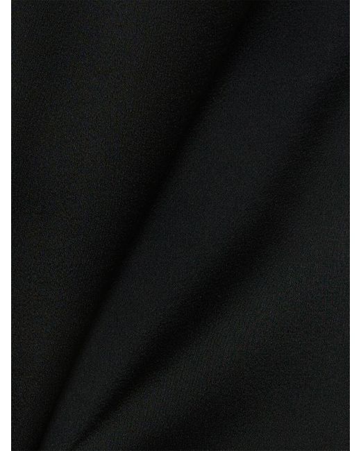 Saint Laurent Black Satin Crepe Long Dress