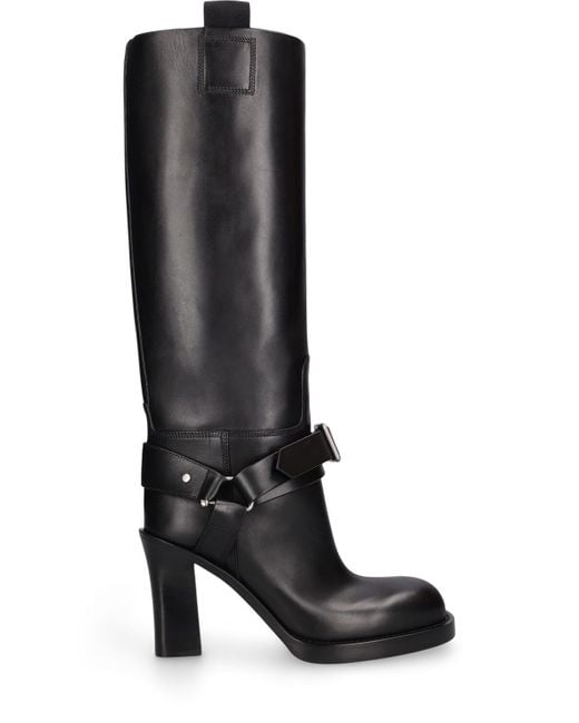 Burberry Black 100mm Lf Stirrup Leather Tall Boots