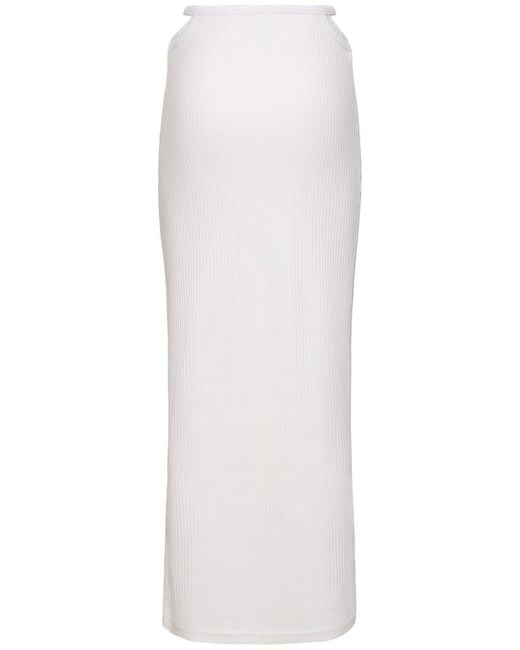 Alexander Wang White Maxirock Aus Baumwolldenim