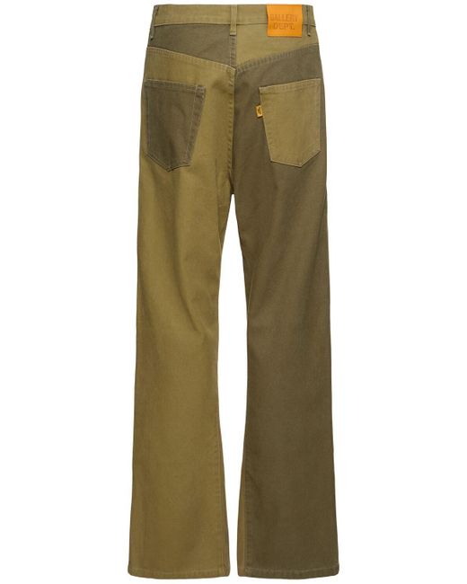 GALLERY DEPT. Green Ventura Color Block Denim Jeans for men