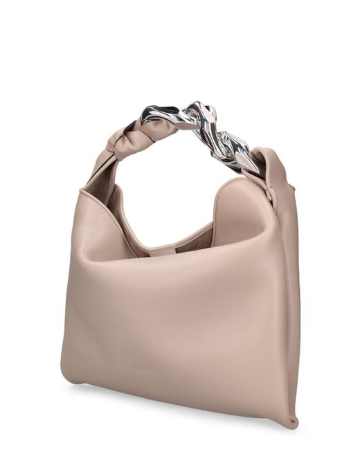 J.W. Anderson Gray Small Chain Hobo Leather Bag