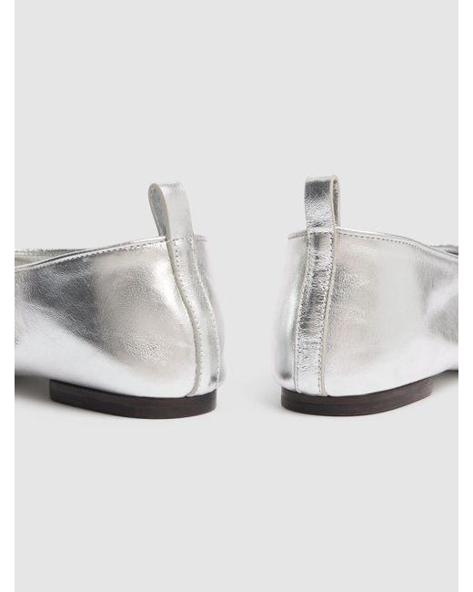 Soeur Bala レザーバレリーナフラットシューズ 10mm White