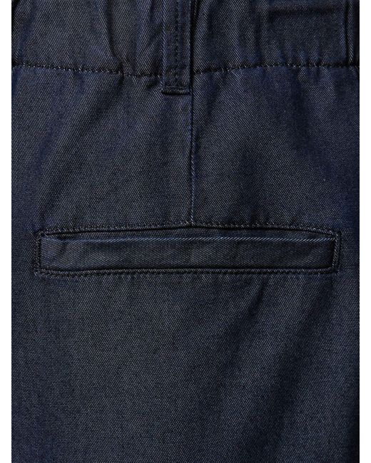 Pantalones de lyocell Giorgio Armani de hombre de color Blue