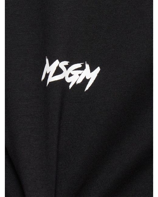 Hombre Camiseta De Algodón MSGM de hombre de color Black