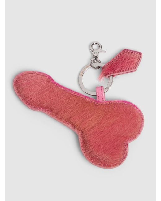 Llavero penis de piel efecto potro Vivienne Westwood de color Pink
