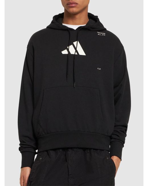 Felpa con logo e cappuccio di Adidas Originals in Black da Uomo