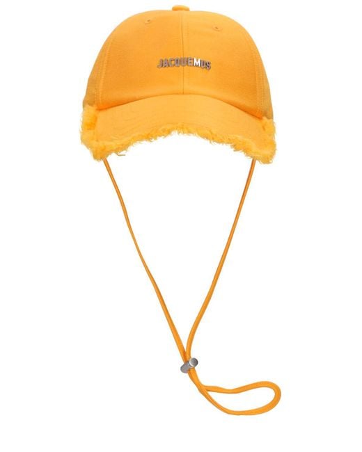 Gorra de algodón Jacquemus de color Yellow