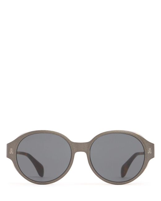 Moncler Auros ラウンド チタニウム サングラス Gray