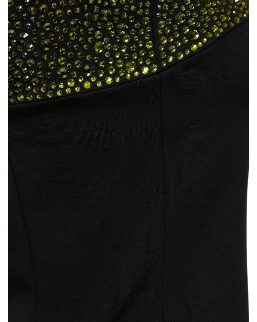 16Arlington Black Bria Embellished Crepe Mini Dress