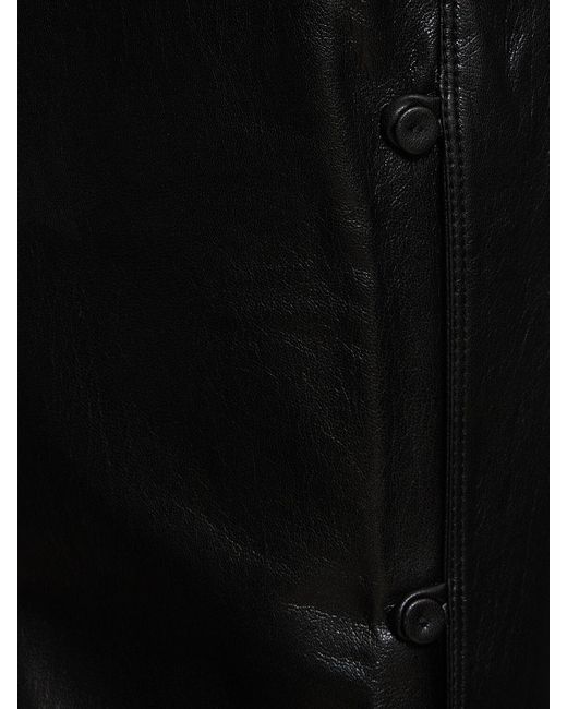 Nanushka Black Felina Straight Faux Leather Pants