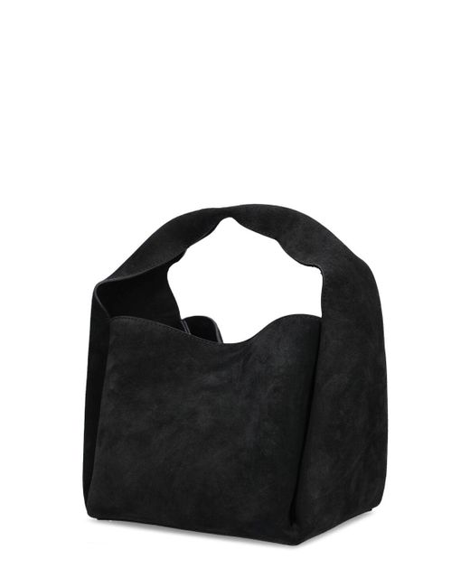 Totême  Black Bucket Suede Top Handle Bag