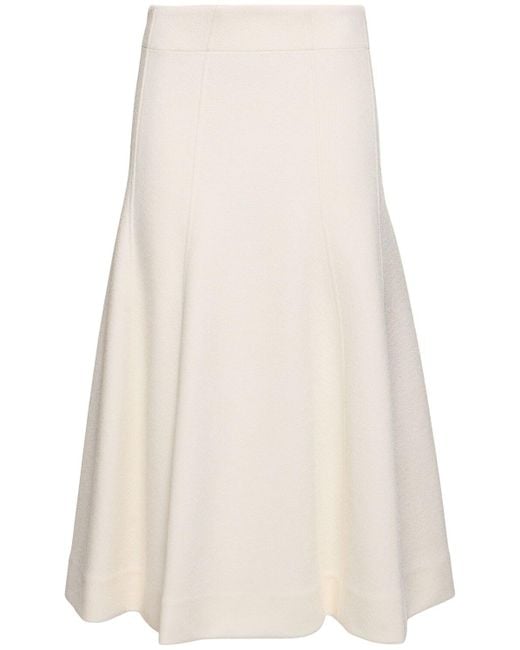 Jil Sander Natural Damen Textured Midi Skirt