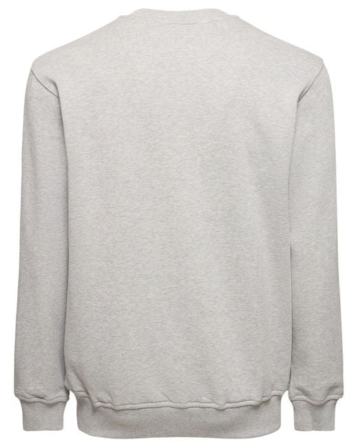 Comme des Garçons Gray Printed Cotton Crewneck Sweatshirt for men