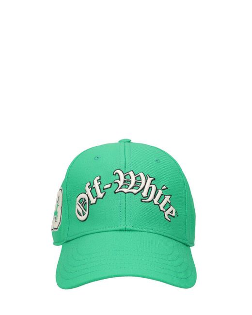 Off-White c/o Virgil Abloh Green Multi Logo Cotton Baseball Cap for men