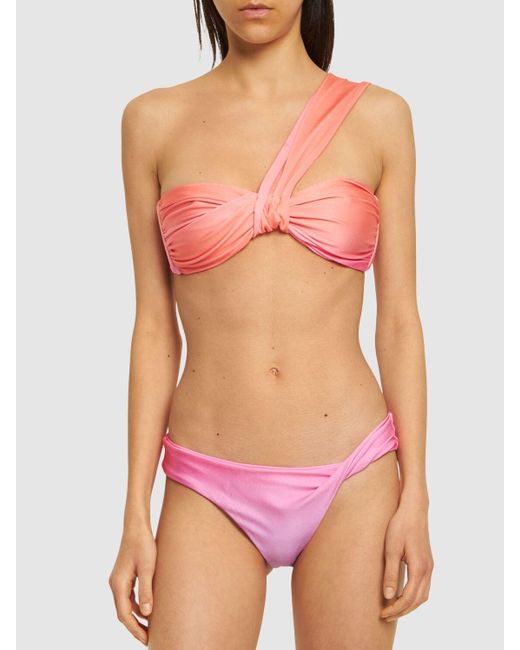 Baobab Pink Maple One-shoulder Bikini Top