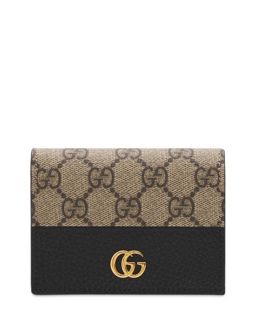 Gucci Gray Marmont Gg Canvas Card Case Wallet