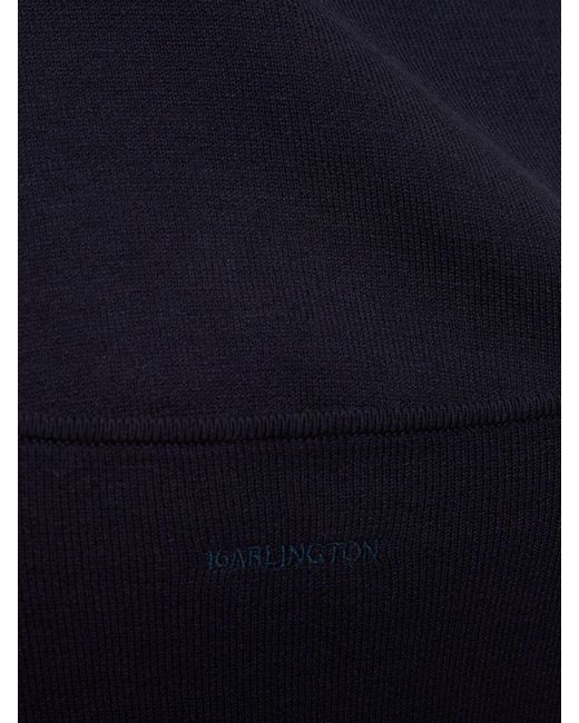 Crop topsupra in maglia di seta e cotone di 16Arlington in Blue