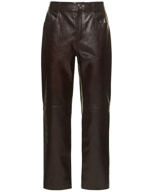 Pantaloni in pelle lucida da Uomo di Gucci in Grigio | Lyst
