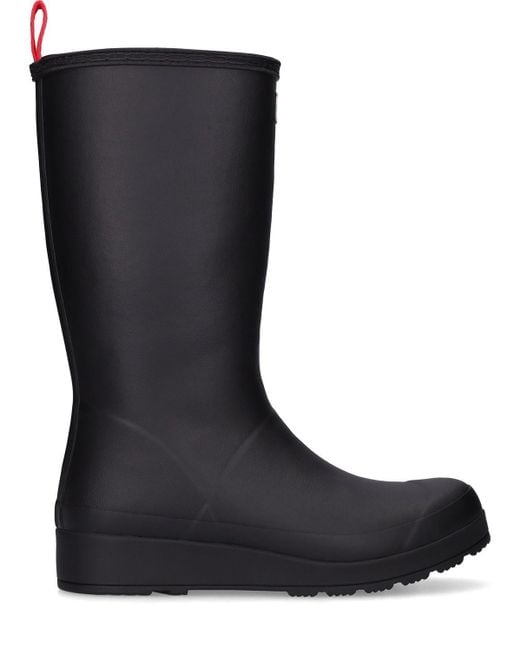 HUNTER Play Tall Sherpa Boots in Black | Lyst