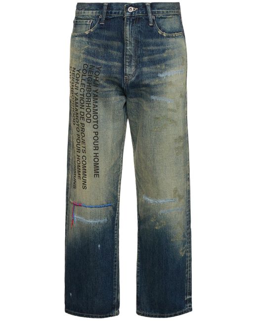 Jeans neighborhood x yohji in denim di Yohji Yamamoto in Blue da Uomo