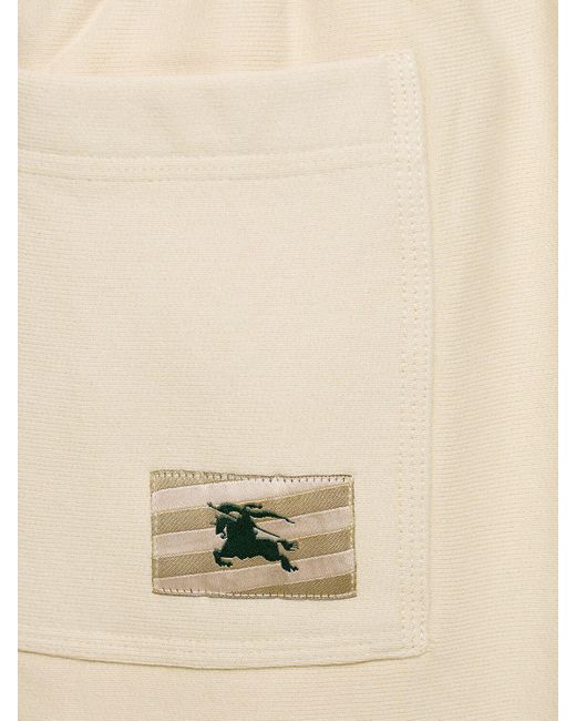Burberry Natural Cotton Jersey Sweat Shorts for men
