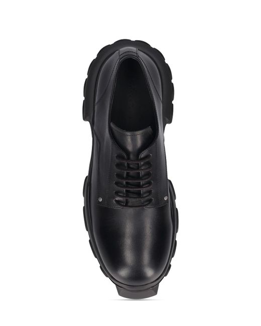 Rick Owens Black Laceup Bozo Tractor Derby Shoes for men