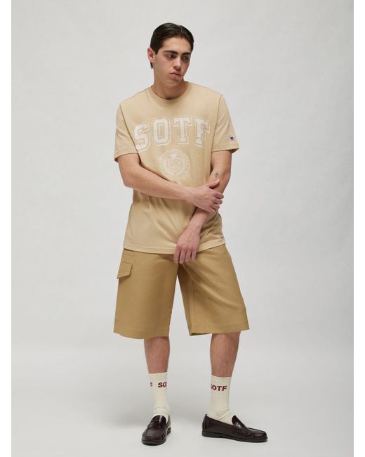 メンズ Champion 半袖tシャツ Natural