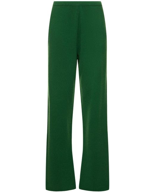 Pantaloni rush in maglia di cashmere di Extreme Cashmere in Green
