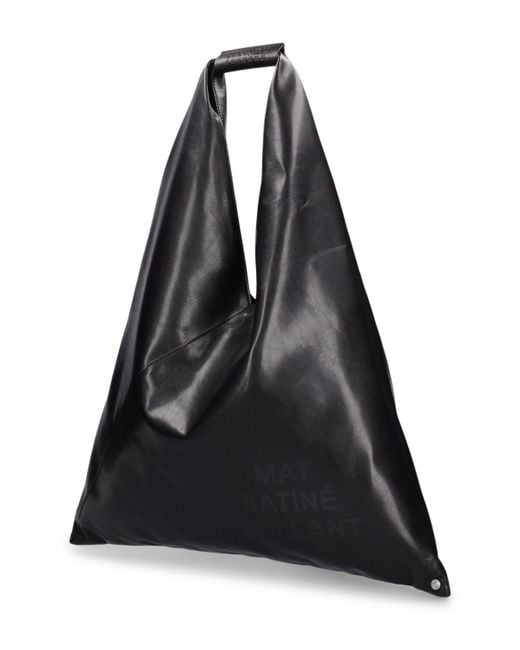 MM6 by Maison Martin Margiela Black Medium Classic Japanese Faux Leather Bag