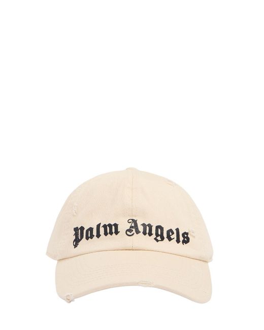 Palm Angels Natural Pa Monogram Cotton Cap for men