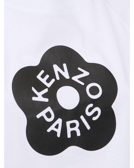 T-shirt cropped boxy fit in cotone di KENZO in White