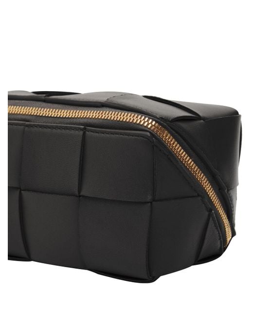 Bottega Veneta Black Cassette Leather Beauty Case