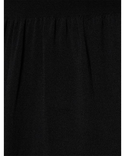 Robe longue en maille de viscose mélangée Matteau en coloris Black