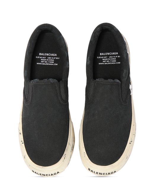 Balenciaga Black Paris Slip-on Sneakers for men