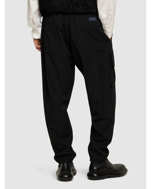 Pantalon cargo en laine côtelée z Yohji Yamamoto pour homme en coloris Black
