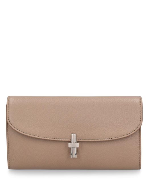 The Row Brown Sofia Continental Leather Wallet