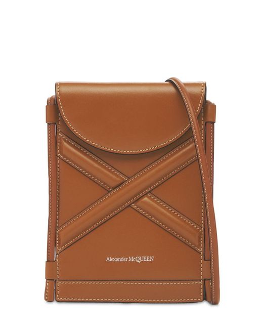 Alexander McQueen Brown The Curve Micro Leather Shoulder Bag